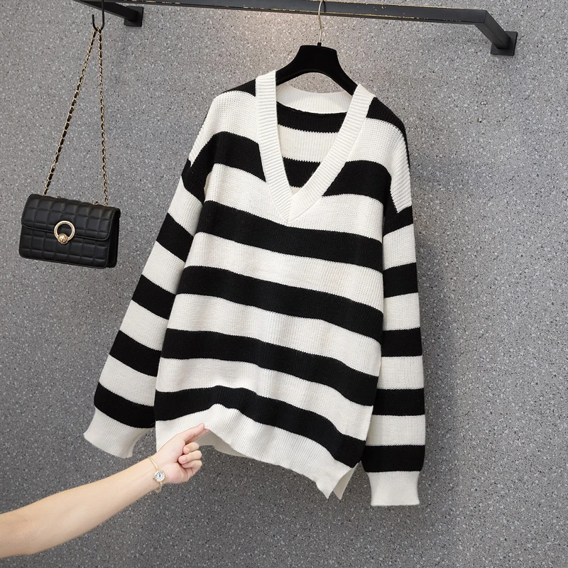 

VANOVICH Korean Japan Style Large Size Loose Casual Long Sweater 2021 New Autumn Winter Pullovers for Women