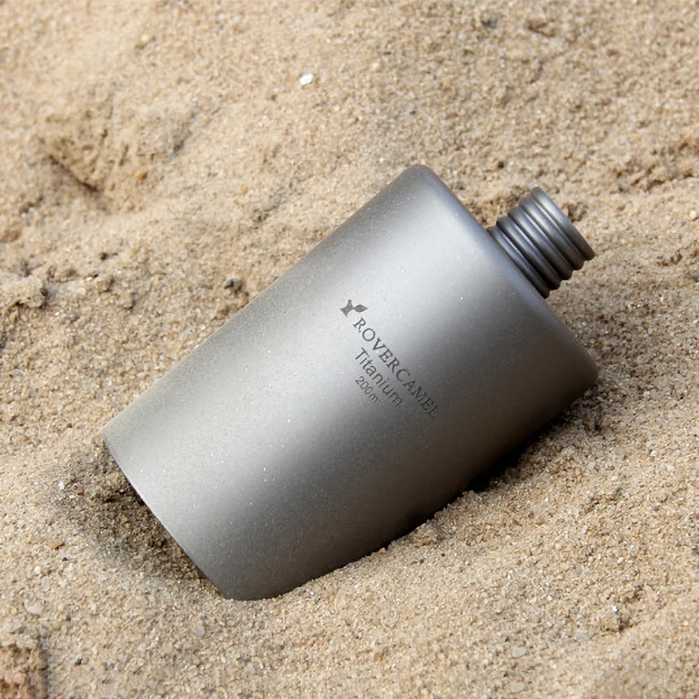 Портативная уличная титановая фляжка 200 мл флакон для алкогольных напитков