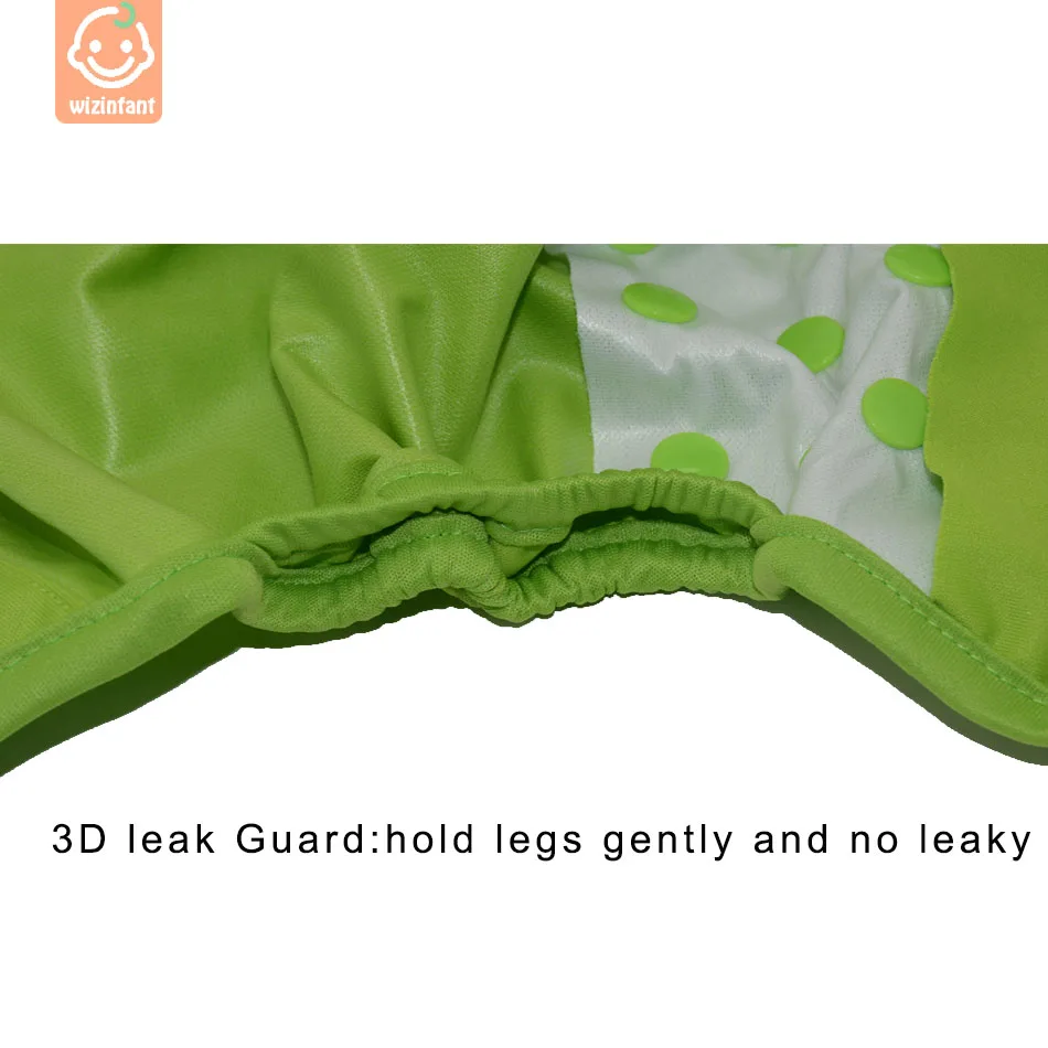 

WizInfant Newborn Cover Baby Cloth Diaper Waterproof Cover Eco-friendly Nappy Reusable Washable Adjustable Pocket Double Gussets