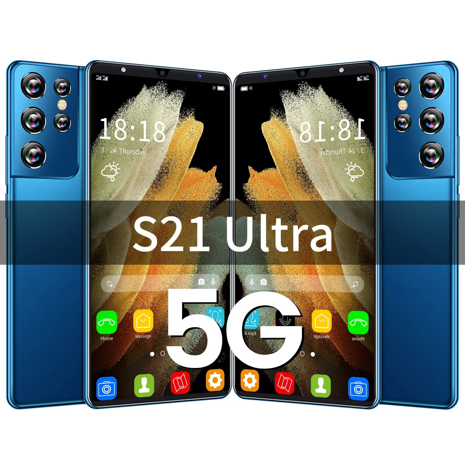 

2021 New Arrival S21 Ultra 4+64GB Android 11 Cheap Smart Phones Global 5G 6.1 Inch 11 Core 24+48MP 5000mAh MT6889 Cellphones