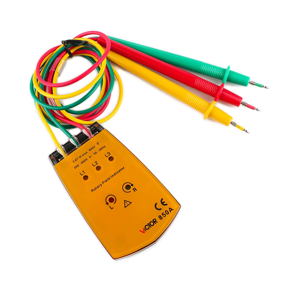VC850A(200V-600V) Mastech MS5900 120 V-400 V, VC850 200 V-480 V, VC850A 200 V-600 V AC трехфазный индикатор вращения - Цвет: VC850A(200V-600V)