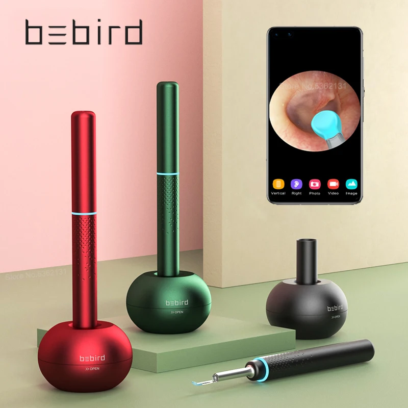 

Youpin Bebird M9 Pro Smart Visual Ear-Stick Endoscope 300W High Precision Endoscope Mini Camera 300mAh Magnetically Charged Base