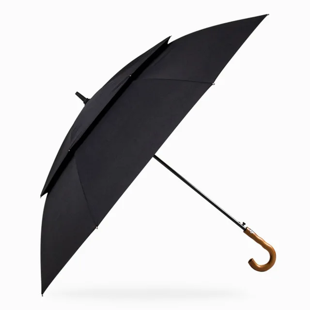 Длинный большой зонт с деревянной ручкой мужские ветрозащитные японские зонты
