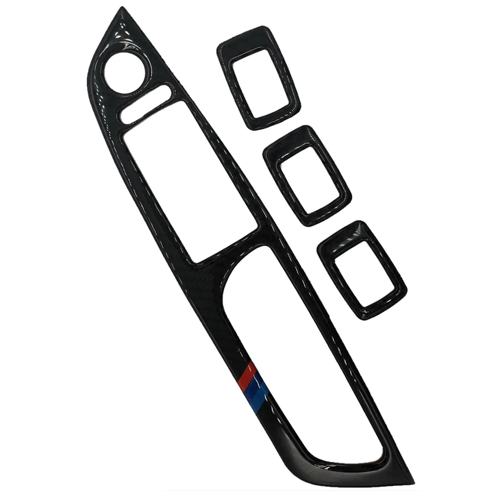 

Carbon Fiber Advanced Configuration Car Window Lift Adjustment Frame Cover Trim for BMW X5 X6 E70E71 Car Accessories Sticker RHD