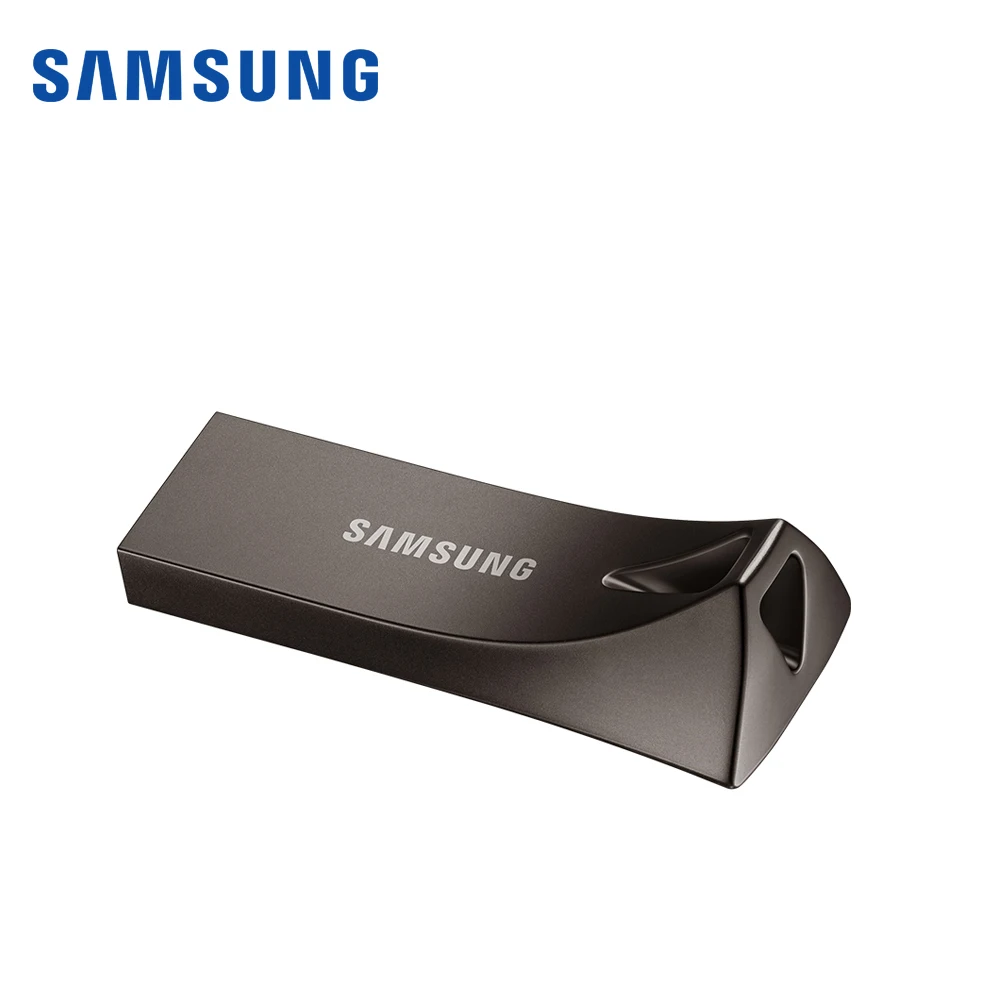 Серый SAMSUNG USB Flash ГБ 32 ГБ 64 Гб 128 ГБ 256 ГБ USB 3,1 металлический 3,0 мини-накопитель - Цвет: Серый