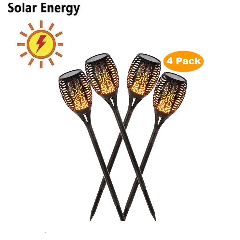 Солнечный светодиодный пламенная лампа Водонепроницаемый Газон Путь 33 s