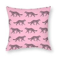 black pink leopard 4545cm animal leopard print pillow case sofa waist throw cushion cover home decor pillow covers pillowcase