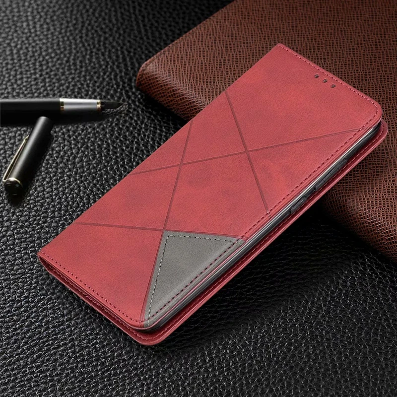 

Geometric Leather Flip Case For RedMi Note 8 Pro 8T 8Pro 9 9S 9C 9Pro 7A 8A 9A Wallet Cover For XiaoMi Poco X3 NFC M3 10T Cases
