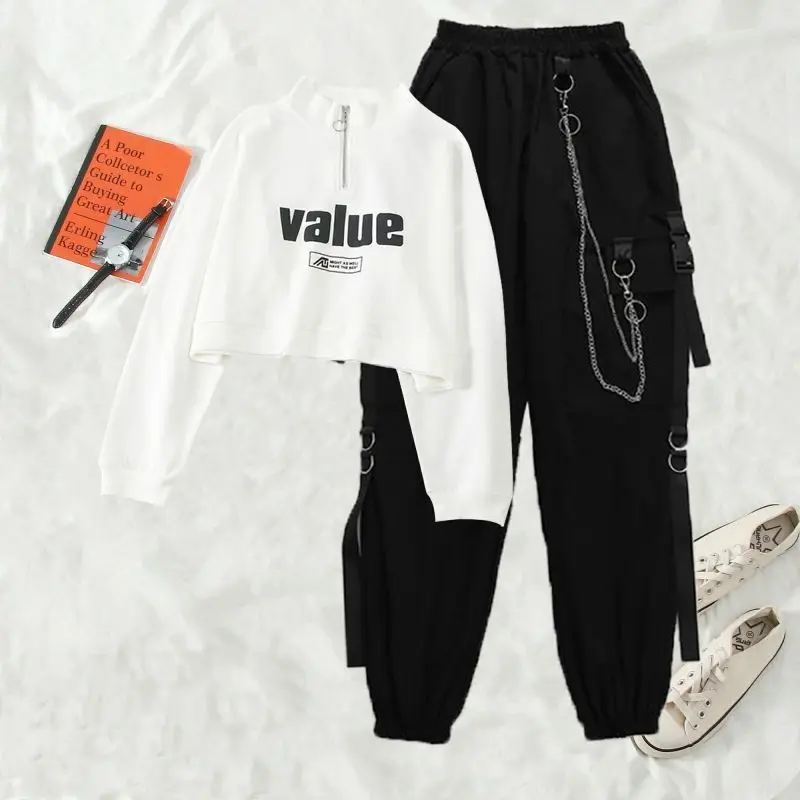 

Emo Cargo Pants Women Rock Pants Streetwear Harajuku Rock Pants Joggers Women Chain Cargo Pants Trousers Woman