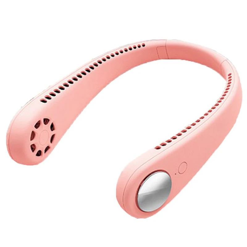 Мини USB портативный вентилятор на шею с перезаряжаемой батареей ultra quiet wind wearable handheld air cooler conditioner on.