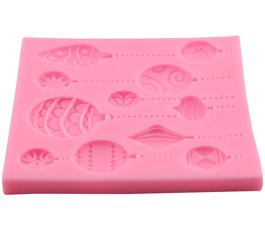 

New Hot Sale Christmas Balls Balloon Silicone Fondant Cake Mold Chocolate Mold Baking Tool H3014