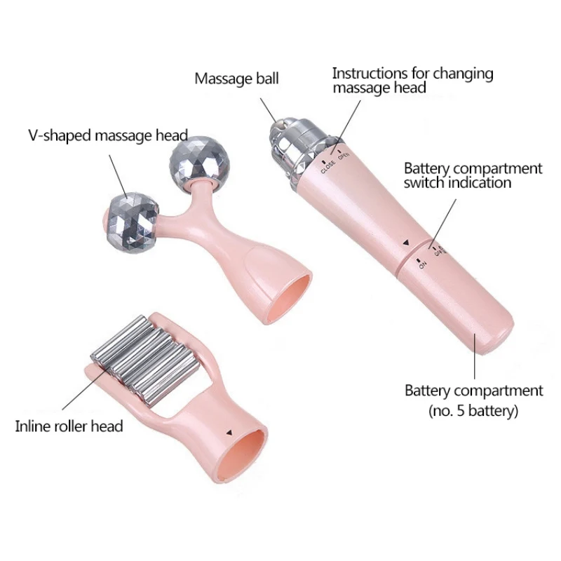 

3in1 Face Roller Face Lifting Body Slimming Lifting Wrinkle Remove Tightening Skin Face Massage Instrument
