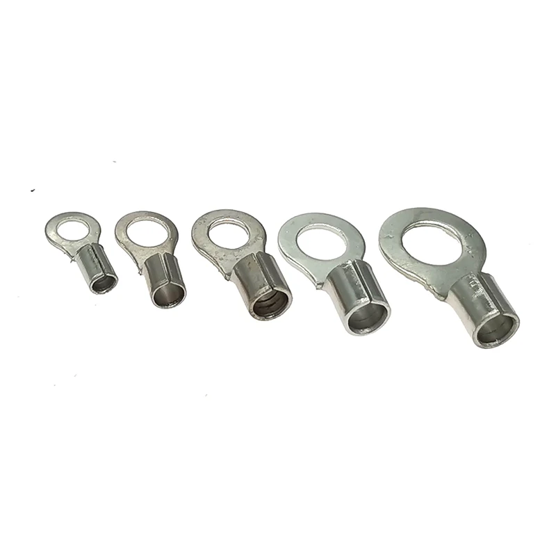 Ring Bare Cord End Crimp Terminals Electrical Naked Wire Cable Connector RNB1.25~RNB22 Ferrules 0.5-25mm2 22-4AWG 500/50Pcs |