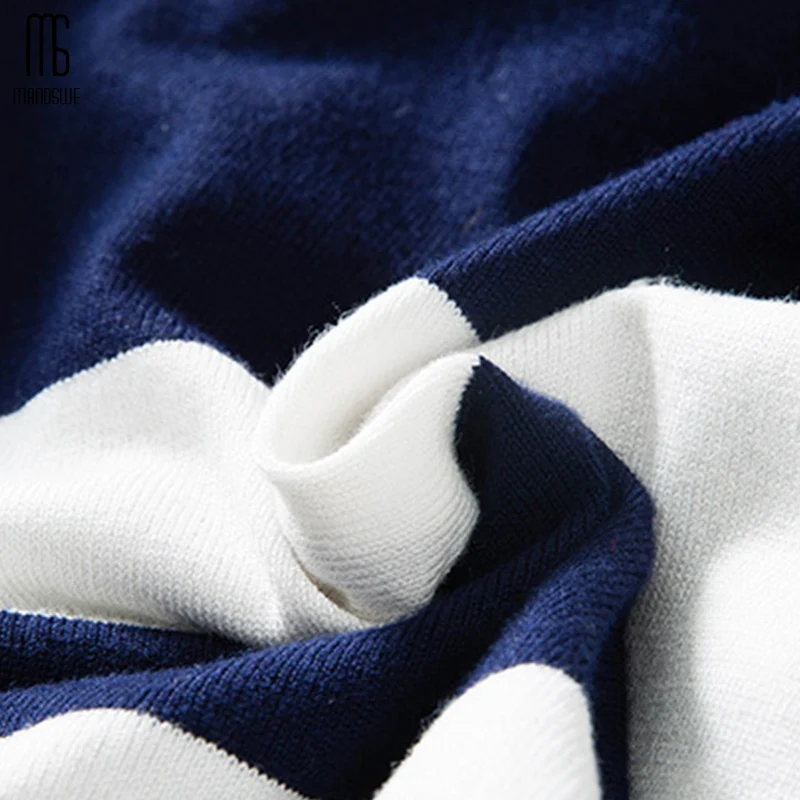 Manoswe/осенне-зимний мужской модный пуловер с высоким воротником Вязаный свитер