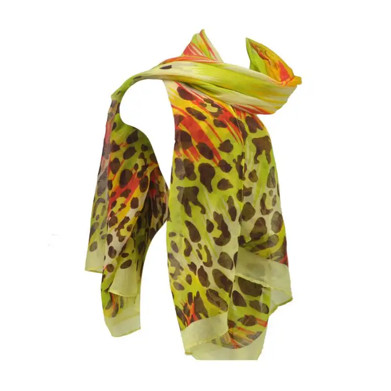 

Женская шифоновая шаль с леопардовым принтом, с леопардовым принтом