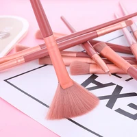12pcs pro makeup brushes set with storage bag eye shadow blending eyeliner eyelash eyebrow brushes for detail makeup t0589