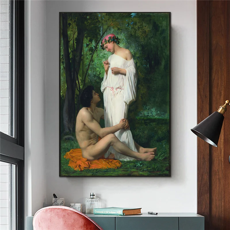 Картина на холсте для итальянских влюбленных William Adolphe Bouguereau|Рисование и