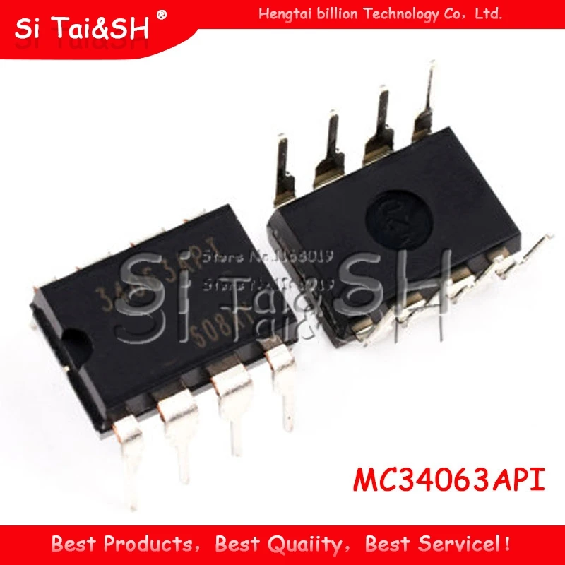10 шт. MC34063API DIP8 MC34063AP1 DIP MC34063 34063API DIP-8 новый и оригинальный IC | Электронные
