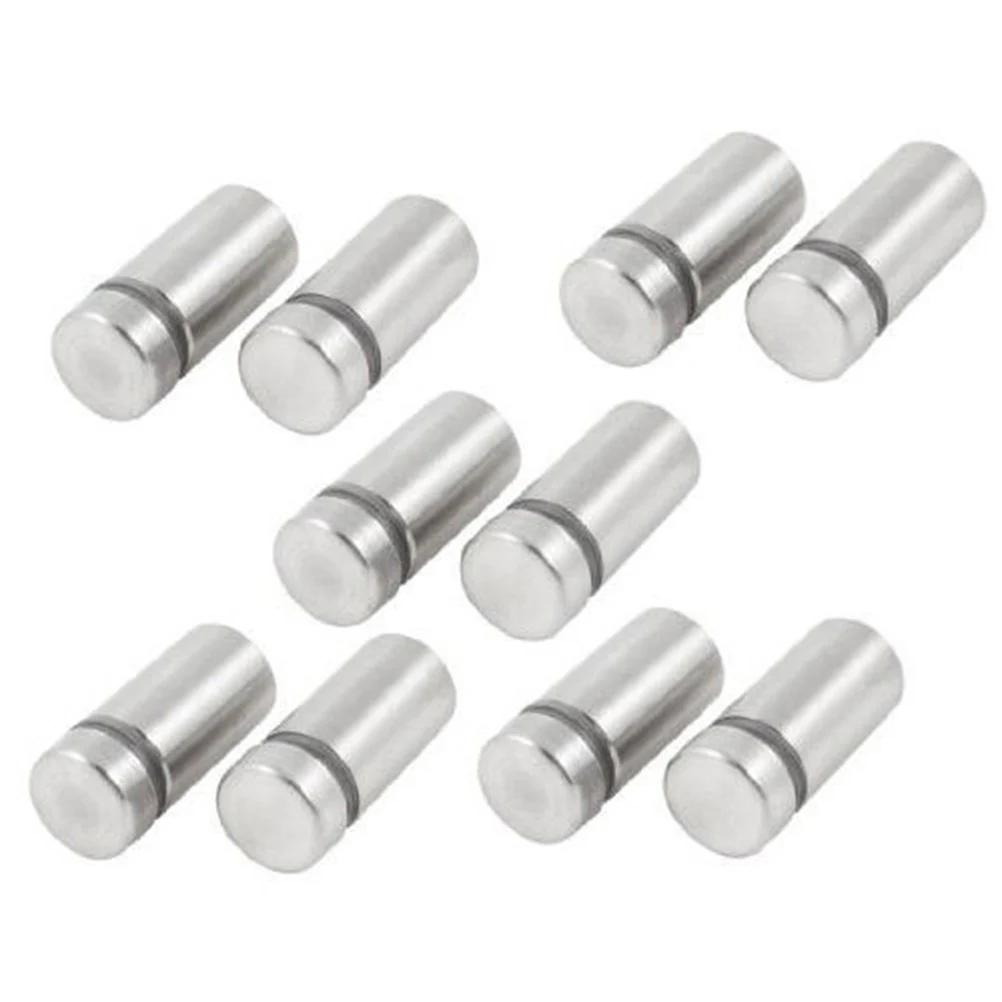 

10PCS Stainless Stand Off Bolts Mount Standoffs Nails Advertisement Fixings Screws Mirror Glass Nail Fastener Screws