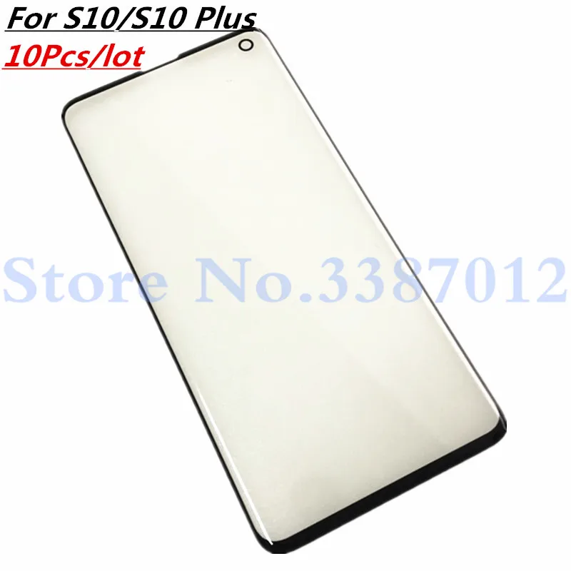 

10Pcs Original New For Samsung Galaxy S10e S10 G973 G973F S10 Plus G975 G975F Front Glass LCD Outer Panel Touch Screen+Tracking