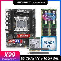 machinist x99 motherboard combo kit set lga 2011 3 with wifi card xeon e5 2678 v3 cpu 16gb ddr3 1333mhz ecc ram four channels