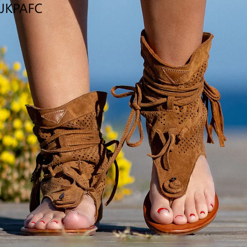 

Женские сандалии на плоской подошве, в европейском и американском стиле, весна-лето