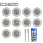10 шт. лезвия + 2 шт. хвостовик 20 мм абразивный диск алмазное лезвие для резки стекла камень режущее лезвие