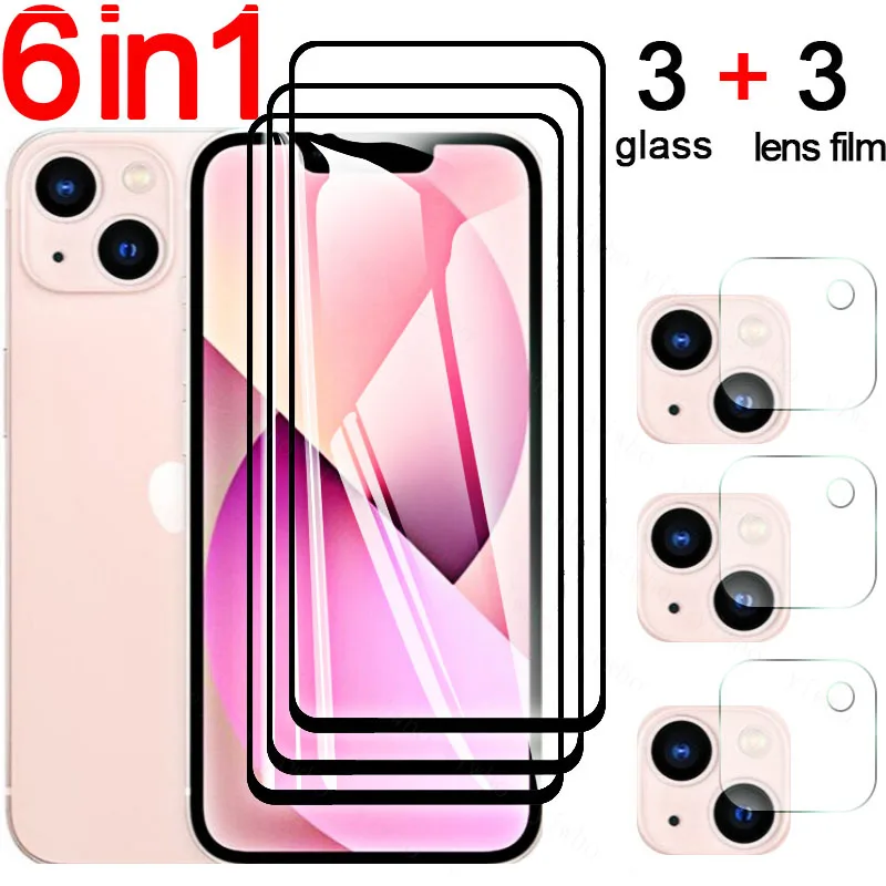 

For iPhone 13 Glass Screen Protector for iPhone 13 promax Camera Lens Protection Film for 11 12 13 Pro Max 6 6s 7 8 Plus SE 2020
