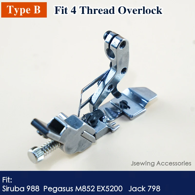 Elastic Tape Presser Foot For Overlock Sewing Machine Parts Siruba 747 757 Juki MO-6900 Pegasus M700 M800 Jack 798 6 Size | Дом и сад