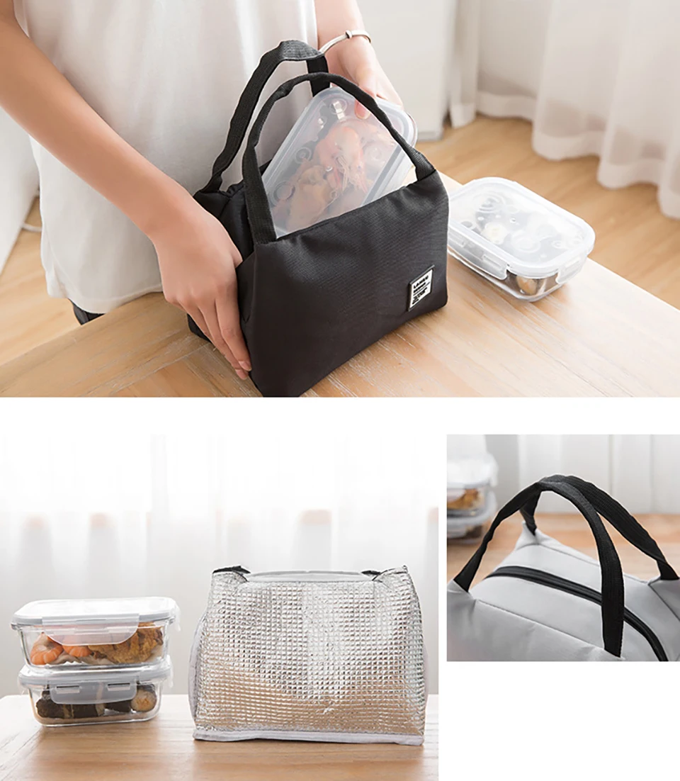 

Kids Adults Aluminum Foil Insulated Lunch Bag Large Capacity Girls Packed Lunch Bag Waterproof Children Cooler Bag For Daycare