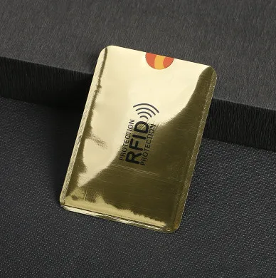 HJKL 6 шт. Rfid кошелек блокирующий замок держатель для банковских карт Id Чехол для банковских карт защита металлический кредитный NFC Держатель алюминий 6,3*9,1 см