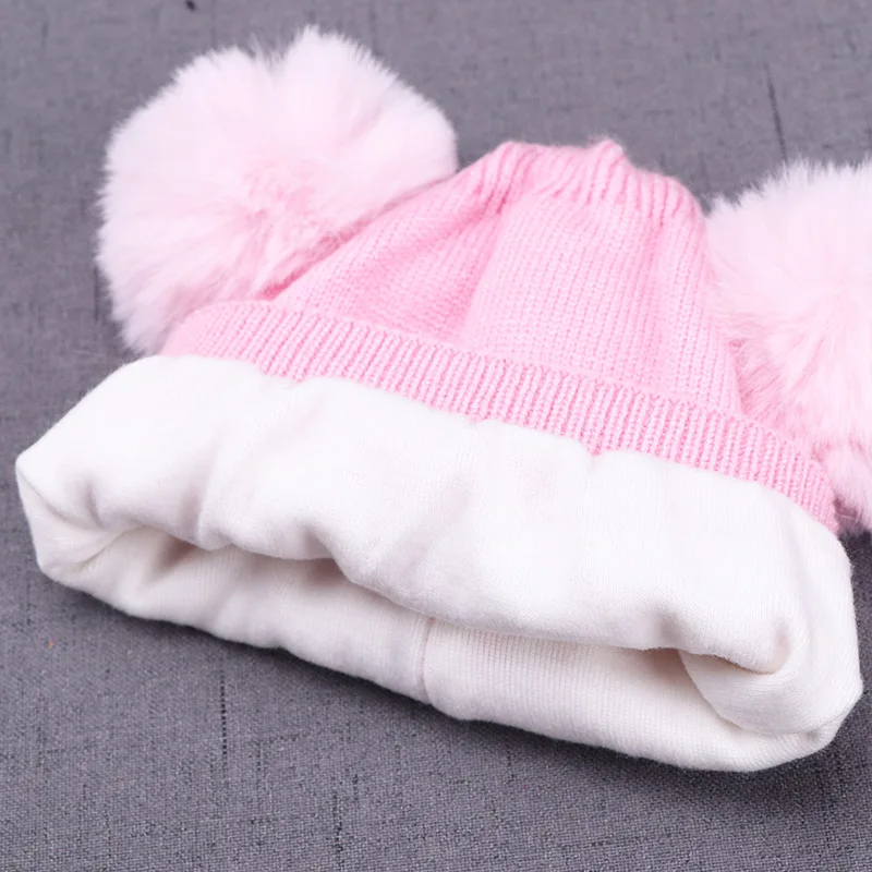 Детская зимняя шапка детская с милым медведем вязаная для малышей мальчиков и