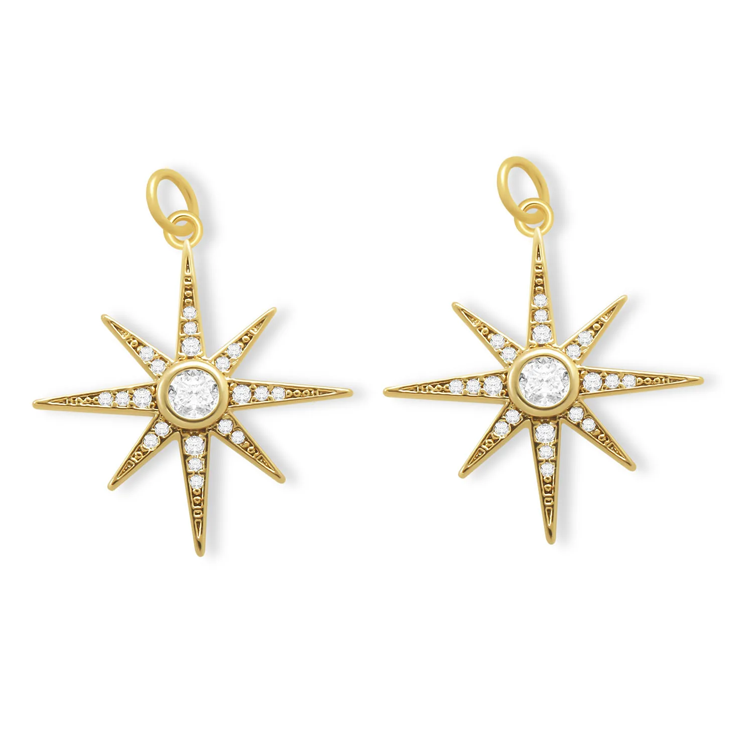 AAA кубический цирконий Хрустальный позолоченный латунный Sun Starburst кулон для