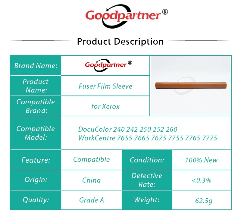 1X 8R12988 кожух для пленки Xerox DocuColor 240 242 250 252 260 Workcenter 7655 7665 7675 7755 7765 7775 C5540 C6550 C7550|Рукава