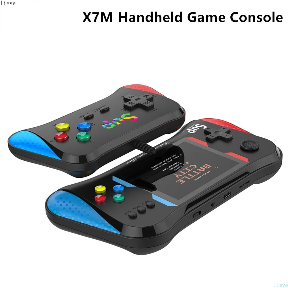

HandheldGame X7M Handheld GameConsole with500 Classical Games 3.5Inch Color Screen Support for TV Output Gift Birthday for Kids