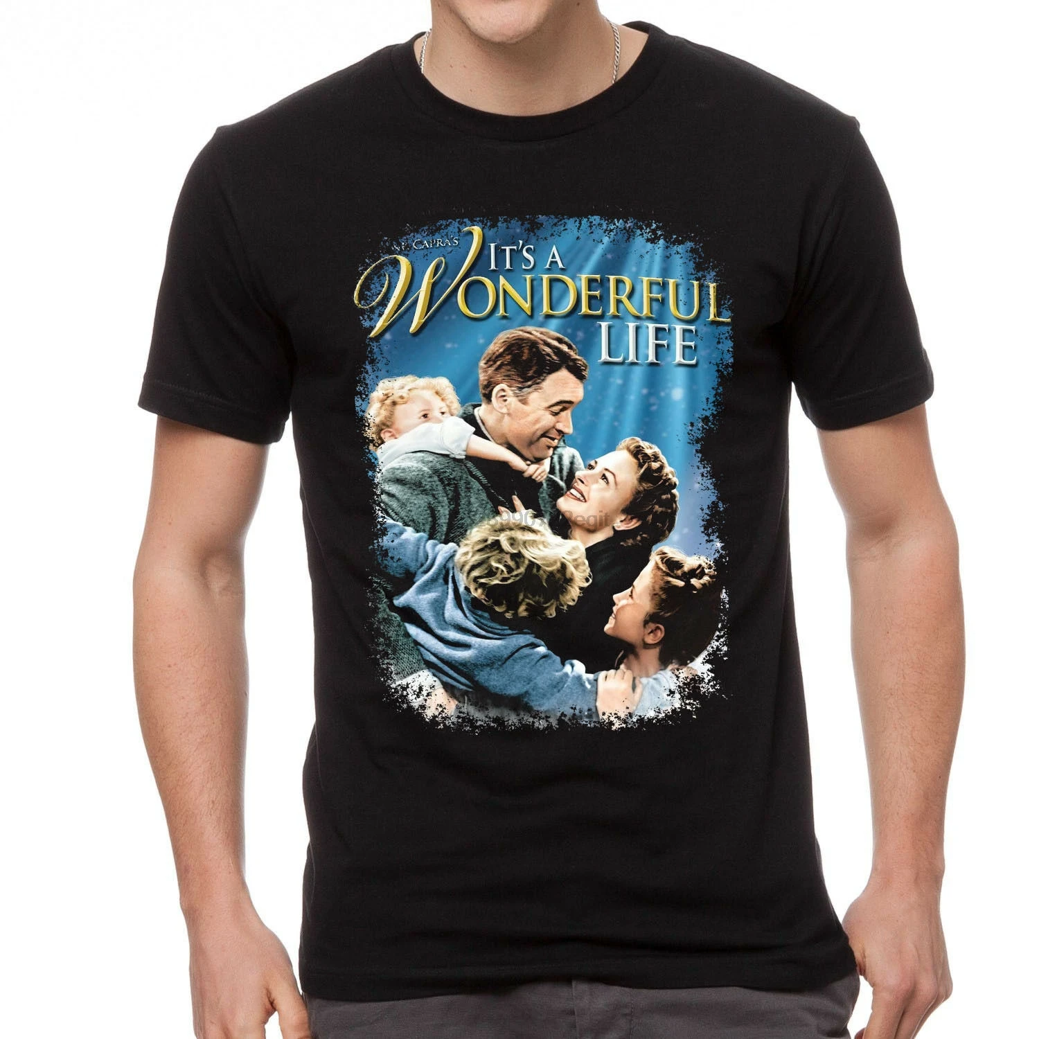 

its a Wonderful Life Men T-Shirt Black Clothing 6-A-206