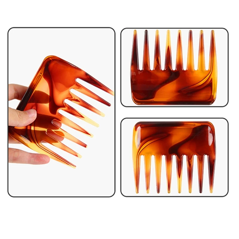 

Amber Colors Plastic Comb with Wide Tooth Anti Static Pocket Combs for Stylist Hair Mustaches