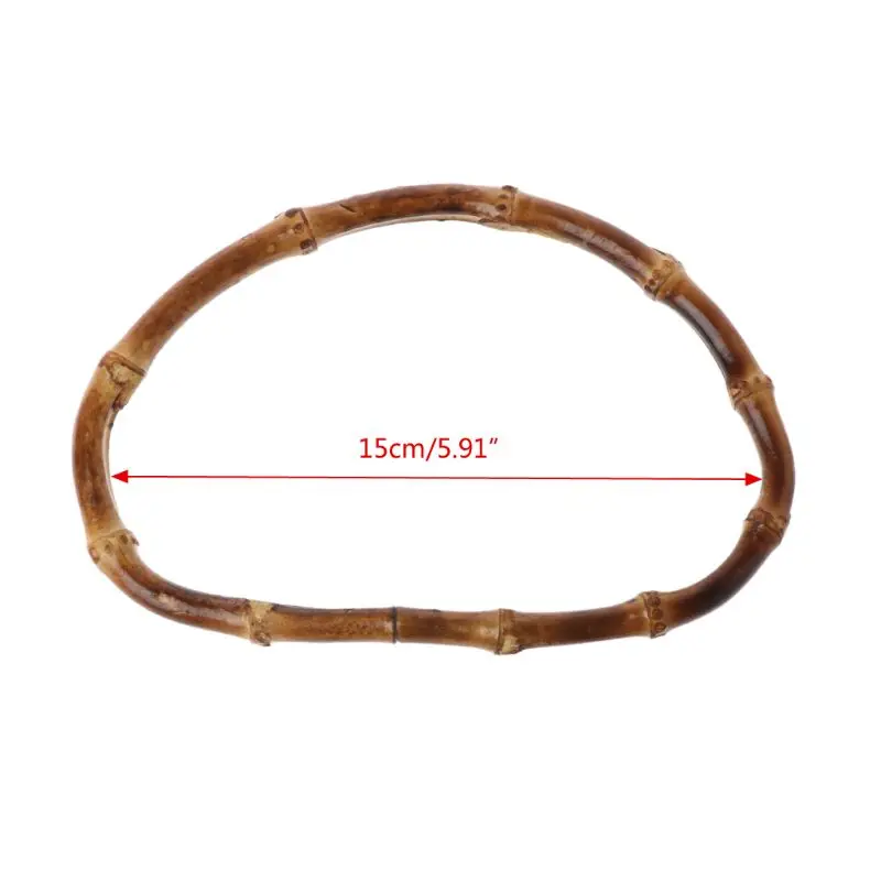

1 x D Shape 15cm Bamboo Purse Frame Bag Hanger Handcrafted Handbag DIY Bags Accessories N7MF