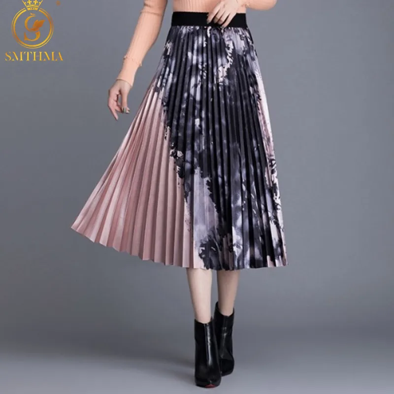 Новинка 2021 Весенние длинные юбки макси с высокой талией для женщин