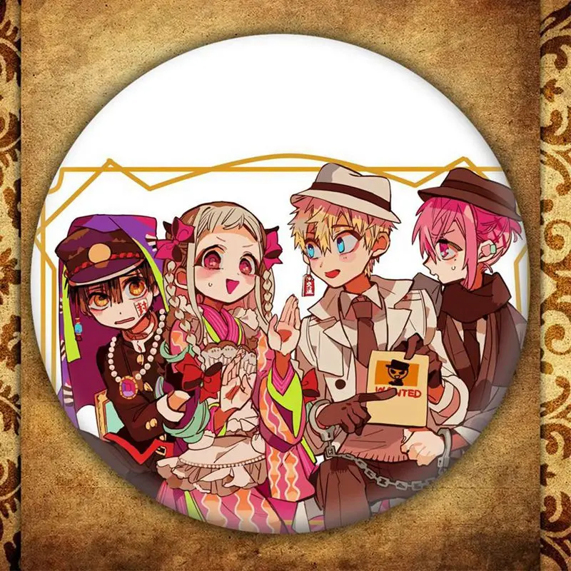 Школьный рюкзак из аниме Jibaku Shounen Hanako kun x Yashiro Nene Симпатичные значки Pin 6 шт.