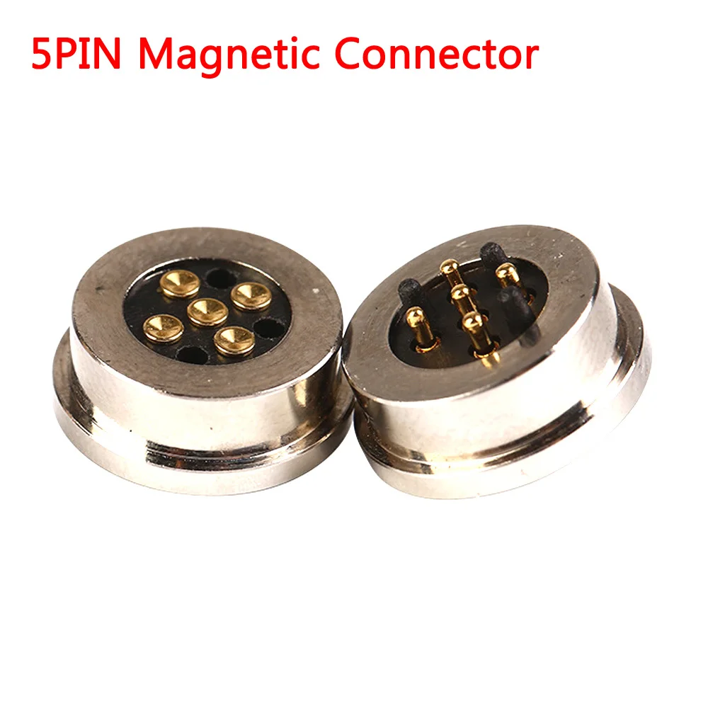 1sets Spring-Loaded Magnetic Pogo pin connector 5 Pitch 13.5 mm through hole male female 2A 5V DC Power Charge Probe - купить по