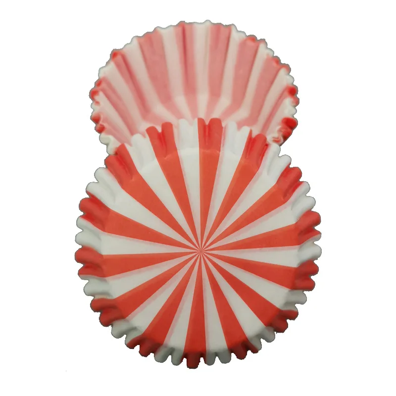 LINVIERLOVE 100 шт оранжевые полосы бумажные обертки для кексов формы выпечки ящики