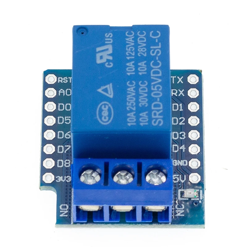 10 шт. один канал Wemos D1 Мини Релейный Щит релейный модуль для ESP8266 макетной платы 1 |