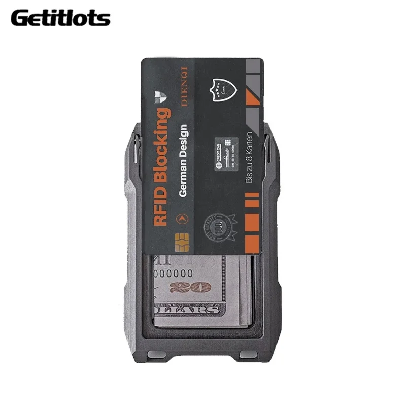 

2021 RFID металлический Для мужчин кошельки Держатель для карт мужской Тактический умный тонкий кредитной держатель для карт женские кошельки ...