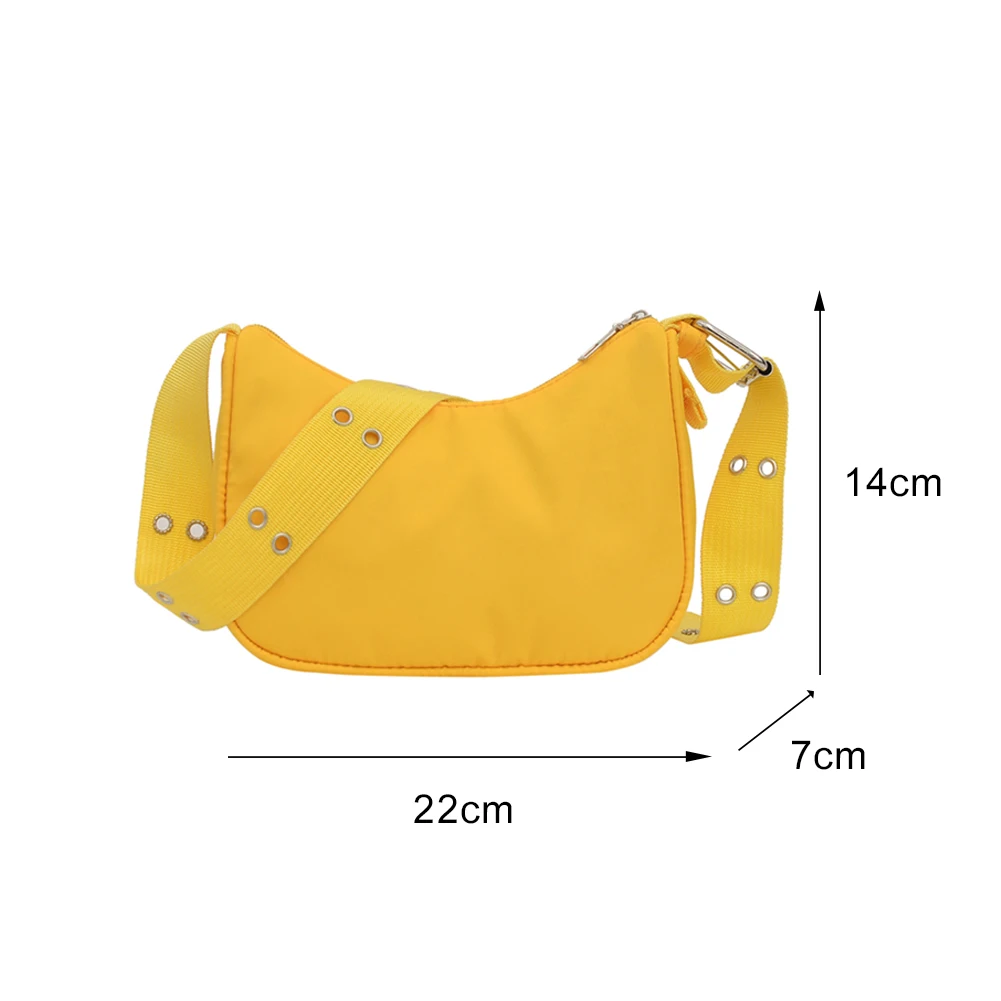 

Casual Nylon Women Messenger Bags Fashion Solid Color Phone Shoulder Pouch Female Street Daily Zipper Crossbody Handbag Hot Sale