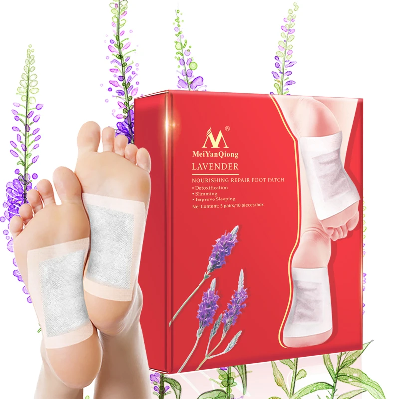 

Lavender Detox Foot Patches Pads Nourishing Repair Foot Patch Improve Sleep Quality Slimming Patch Loss Weight Care Feet Care