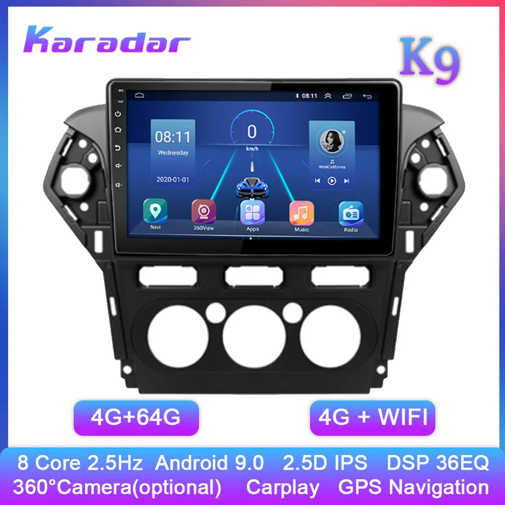 

Car Radio Android for Ford Mondeo 4 2010-2014 Autoradio 2 Din 4G WIFI 8 Core GPS Navigation Stereo Multimedia Play