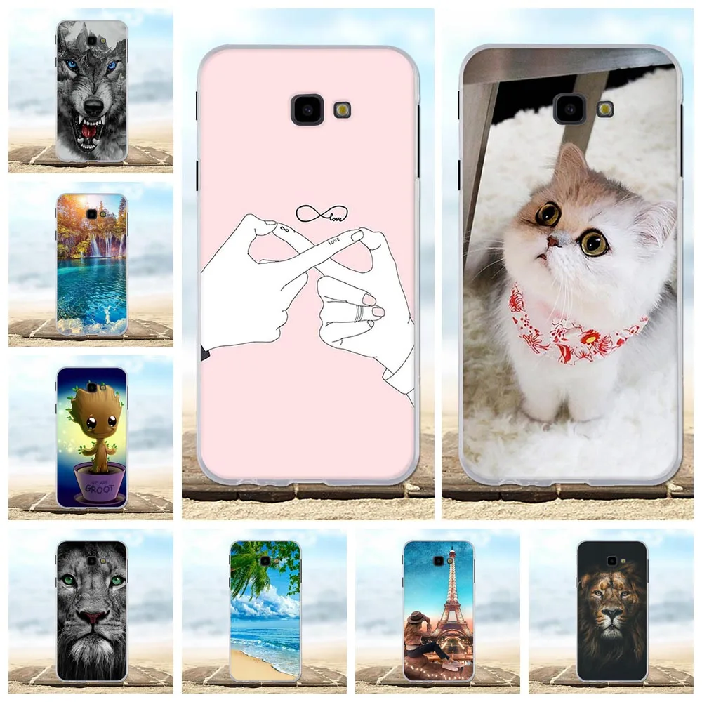 Чехол из ТПУ для Samsung Galaxy J4 Prime чехол Plus J415F J415FN J415G с рисунком льва Для | Мобильные