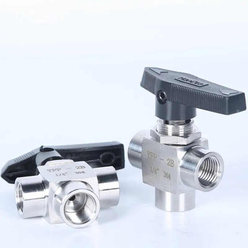 Тройной шаровой кран резьба G1/8 &quotG1/4" G3/8 &quotG1/2" G3/4 &quotBSP 304 мембранный клапан с