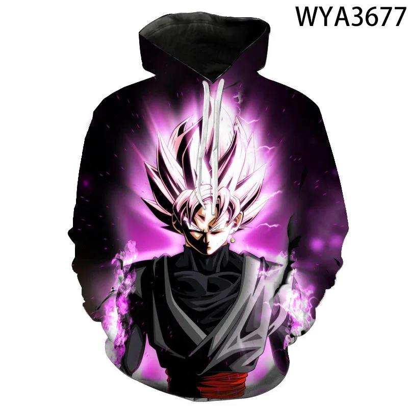 

2021 Spring and Autumn Men's Hoodie 3D Printing Japanese Anime Goku Children's Fashion Casual Sweatshirt Coat